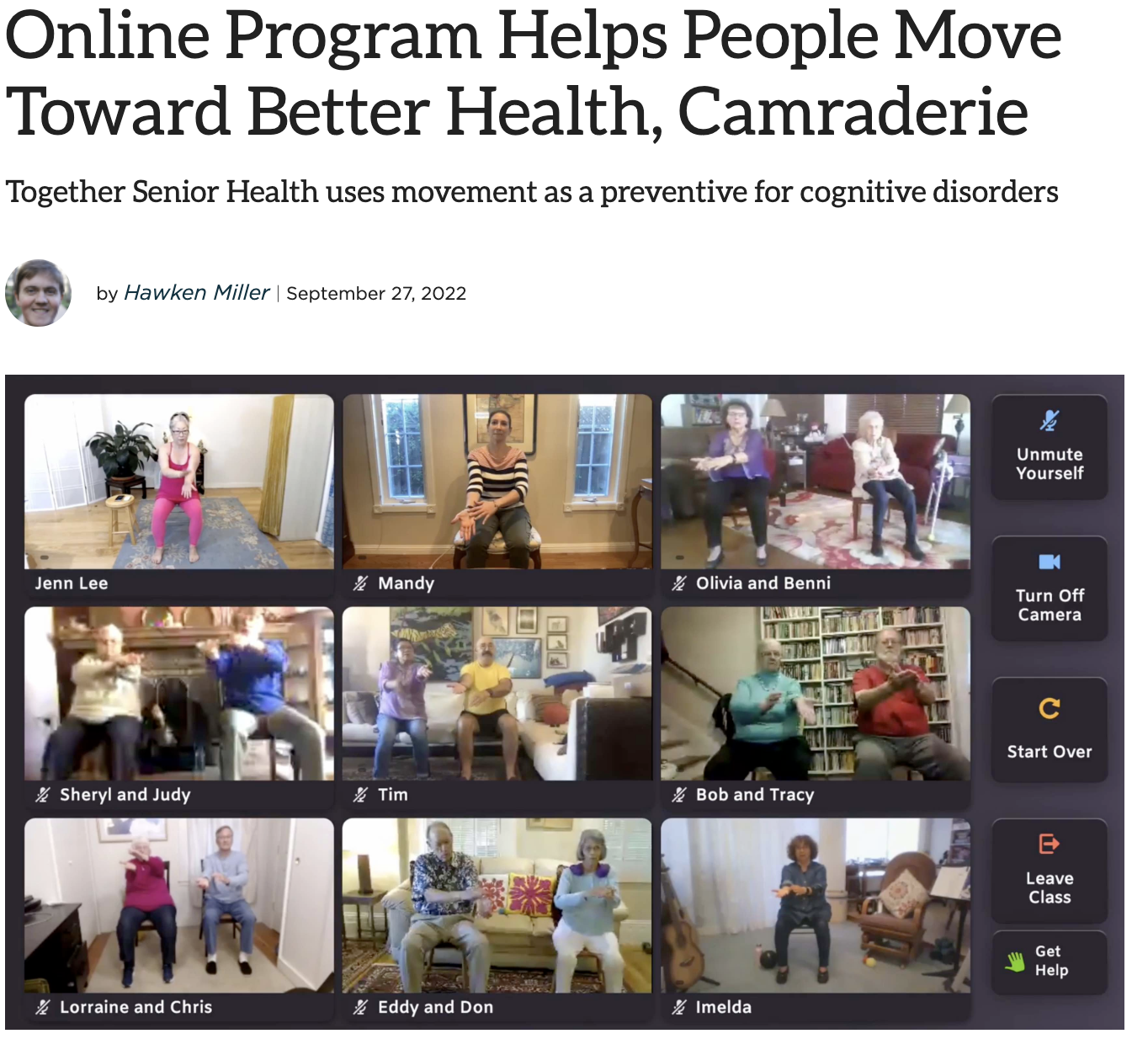 Together Senior Health Featured in Alzheimer's News Today